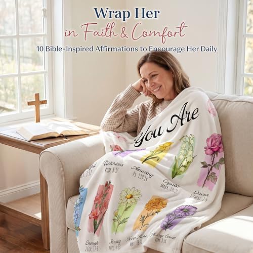WRAPIX Christian Gifts for Women Faith - Soft Fleece Throw Blanket 50x60 in - Image 2
