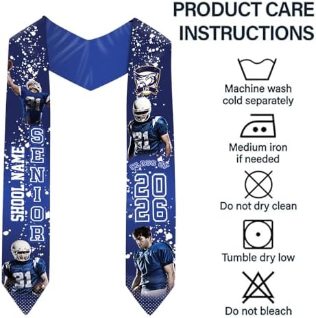 Nani Personalized Class of 2026 Graduation Sash, Custom Graduate & Soccer Stole, Gift for Him, Her, Senior Graduation - Image 4