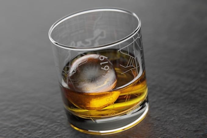 Well Told Engraved Baltimore Maryland Map Rocks Glass, Old Fashioned Whiskey Glass (11 oz, Clear) Etched Whiskey Glass, Gifts For Whiskey Lovers