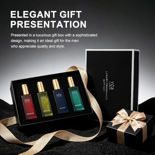 Ycz Luxury Men's Fragrance Gift Set, 4 x 25 mL Eau De Parfum - Image 4