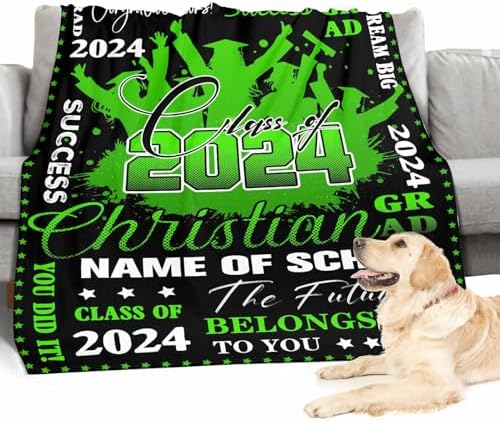 2024 Personalized Graduation Blanket Personalized Photo Blanket Personalized Photo Blanket Blanket Customized Personalized Picture Blanket for Class of 2024 Graduates 30x40inch - Image 4