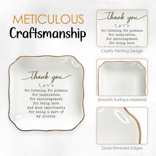 OASSIE Thank You Gifts for Women - 4"x4" Jewelry Dish Tray, Retirement Gift - Image 4
