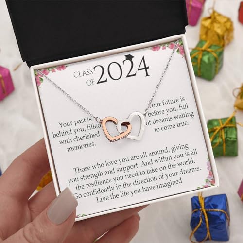 VIRAGIL 2023 Graduation Gifts for Her, Class of 2024 Love Knot Sterling Silver Pendant Necklace Senior College Graduation Jewelry Gifts for Girl Daughter - Image 4