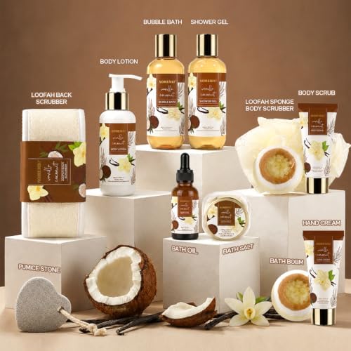 Mother's Day Gift, Spa Gift Basket for Women, 8pcs Spa Kit Set with Body Wash, Bubble Bath, Scrub, Bath & Beauty Skin Care Gift Sets, Christmas Gifts Set for Women, Her, Mom - Image 2