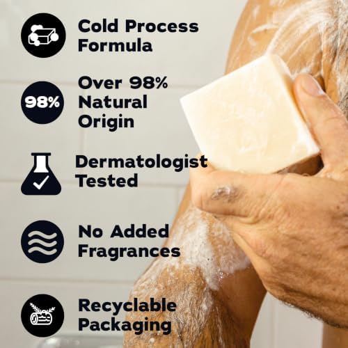 Dr. Squatch Total Moisture Natural Men’s Bar Soap, Soap Bar (5oz, 3-Pack) - Image 4