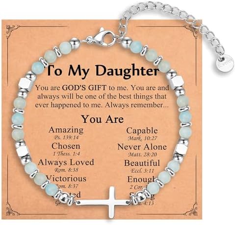 Religious Cross Bracelet for Women Girls, Christian Gifts by IKIATY