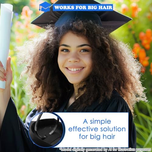 Black Graduation Cap Headband for Graduation Day - Image 2