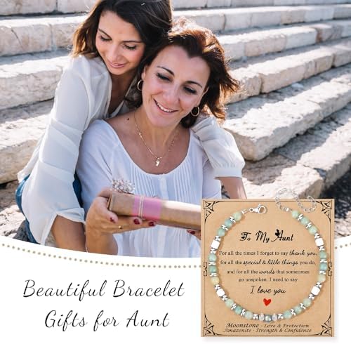 Gifts for Women Moonstone Bracelet, Amazonite Imperial Jasper Bracelets - Image 7