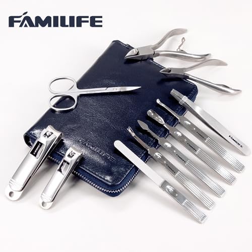 FAMILIFE Stainless Steel Manicure Set 11-in-1 Professional Nail Clipper Kit - Image 2