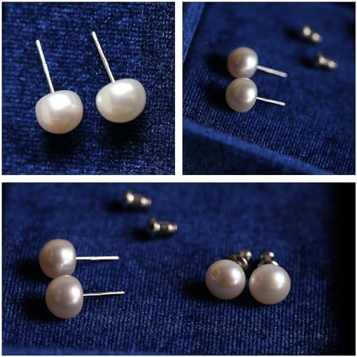 College Graduation Gifts for Her, 8mm Genuine Pearl Earrings with Sterling Silver Post, Inspirational High School 2025 Graduation Gifts for Best Friend, Sister, Daughter - Image 5