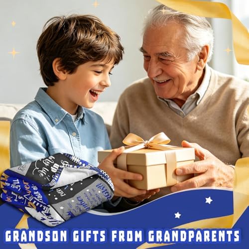 Grandson Gifts from Grandma, Blanket for Grandson 60"x50" Soft Throw - Image 2