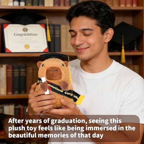 Graduation Decorations 2026 Capybara Plush, 9.05 Inch Class of 2026 Graduation Plush Capybara Stuffed Animal,Cute Graduation Gifts for Kindergarten, High School, and College Graduates(capybara) - Image 6