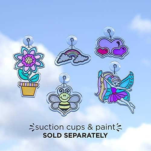 Made By Me Assorted Window Art Refill Pack, 12 Paintable Suncatchers, Window Paint Sold Separately, DIY Arts & Crafts, Arts and Crafts Idea, Craft Kits for Kids, Kids Crafts, Suncatcher Kit For Kids - Image 2