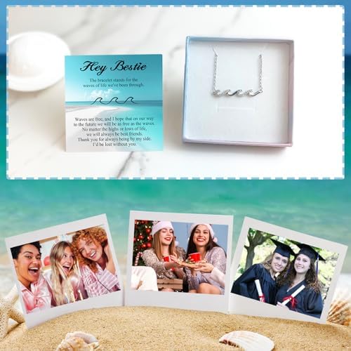 Gifts for Women, Cool Waves Bracelet Christmas Birthday Gift for Happy Birthday 21st, 30th, 40th, 50th, 60th Birthday Gift Ideas for Women Ladies Bestie Friend Sister Mom Daughter Wife Grandma - Image 4