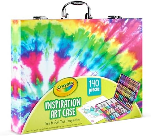 Crayola Inspiration Art Case Coloring Set - Tie-Dye (140ct), Art Supplies Set For Kids, Travel Drawing Kit, Gift for Girls & Boys, Ages 5+ [Amazon Exclusive] - Image 3