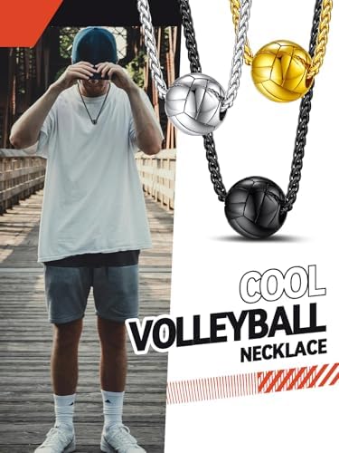 FaithHeart Sports Necklace for Men Women, Stainless Steel Gold Plated 3D Football/Soccer/Basketball/Volleyball Pendant Jewelry with Delicate Gift Packaging - Image 4