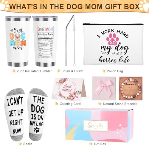 Dog Mom Dog Lover Gifts for Women, 20oz Wine Tumbler Set - Image 2