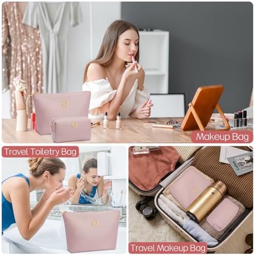 Gifts for Women Girls Personalized Initial Travel Makeup Bag - Image 6