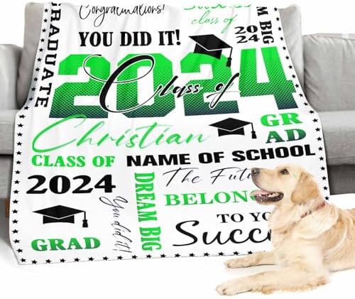 Costume Blanket with Pictures Custom Blanket with Picture Personalized Graduation 2024 Blanket Graduation Gift Card Custom Memories Throw Blanket 43x56inch - Image 4