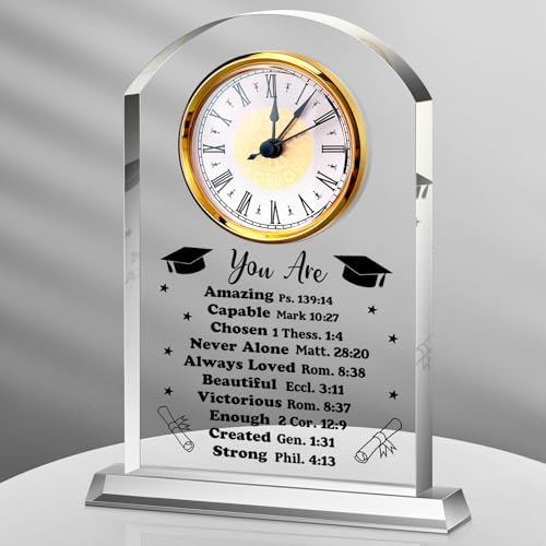 Landical Graduation Gift for Him Her Acrylic Clock Sign Bible for Men Women by Landical