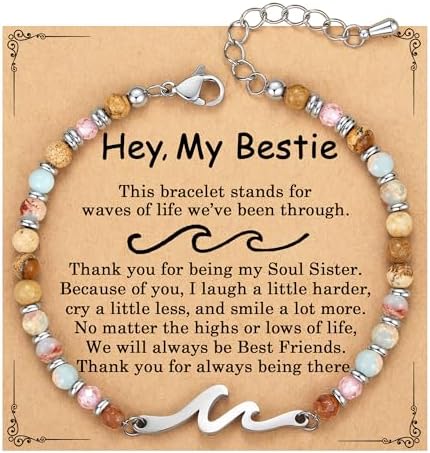 AryaHozel Wave Bracelets for Women, Birthday Gifts for Women, Jewelry Gift for Her Best Friend Sister Mom Daughter - Christmas Valentines Day Easter Graduation Birthday Gifts Ideas by AryaHozel