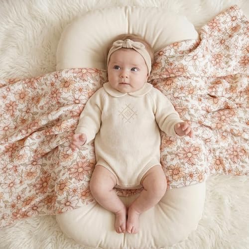 Konssy 2 Pack Muslin Swaddle Blankets, 100% Cotton Receiving Blankets - Image 3