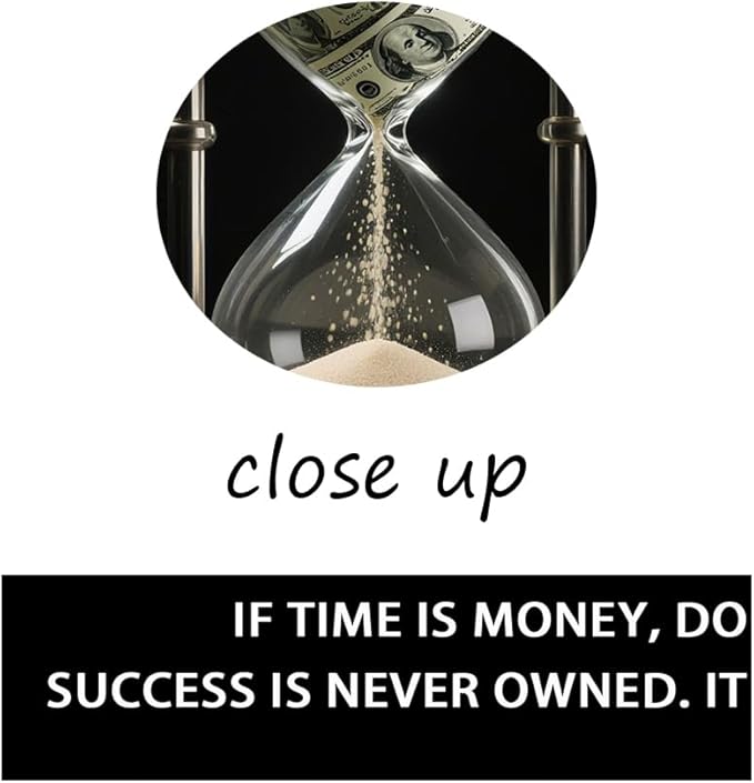 Motivational Wall Decor Time Is Money Inspirational Wall Art Cherish Time quote Hourglass Poster Canvas Painting Prints Wall Pictures for Home Office Gym Classroom Decor Framed Artwork [18''W x 24''H]