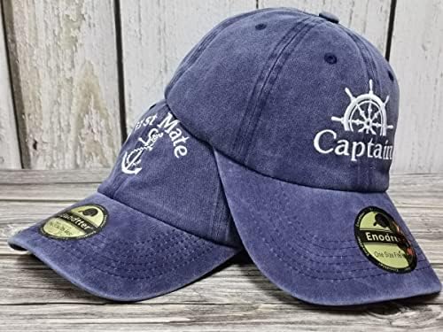 Embroidered Captain & First Mate Baseball Caps Set for Men Women - Image 4