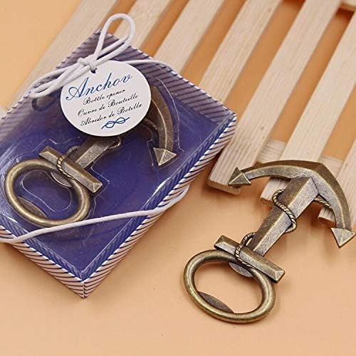 16 PCS Bottle Opener with Gift Box Packing,Nautical Themed Anchor Shape Nautical Beach Wedding Baby Bridal Shower Birthday Party Favor Souvenir Gift (16,Antique Bronze Anchor)