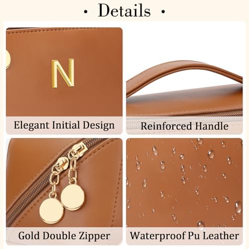 Initial Makeup Bag Personalized Gift for Women Teen Girls - Image 4