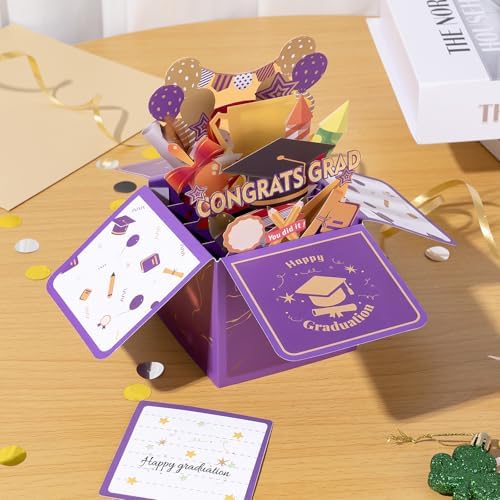 UAREHIBY 2026 Graduation Gift for Her,Him,Graduation Gifts Set for Women,Funny kindergarten,Preschool College Gift Box,High School,Masters Degree Gifts for Friend,Daughter,Son,Nieces(Purple) - Image 6