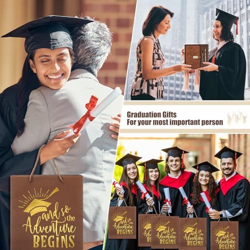 Christmas 2026 Congrats Grad Birthday Gift Brown Leather Notebook with Pen - Image 5
