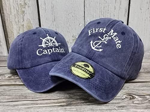 Embroidered Captain & First Mate Baseball Caps Set for Men Women - Image 3