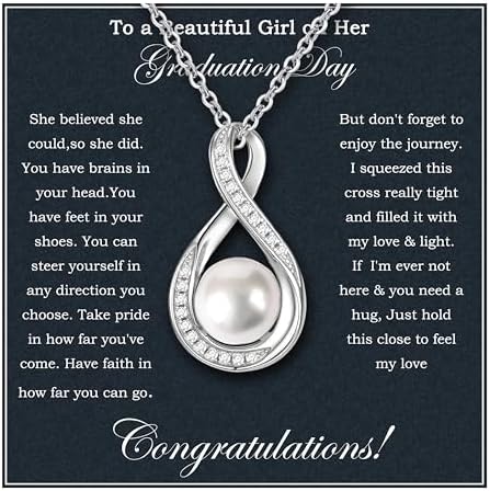 Graduation Gifts For Her 2025 College Graduation Gifts For Women 925 Sterling Silver Inspirational Necklace For Granddaughter or Daughter High School Graduate Gifts For Best Friend by MGOOL