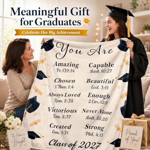 2027 Graduation Gift for Her Him Senior Night 2027 Graduation Throw Blanket - Image 3