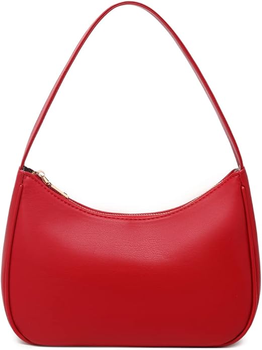Shoulder Bags for Women, Cute Hobo Tote Handbag Mini Clutch Purse with Zipper Closure