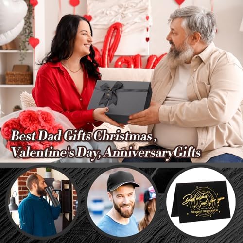 AmazingSpark 12 Pcs Men Gift Basket Tumbler Wallet Hat,Bow Gift Box - Image 6