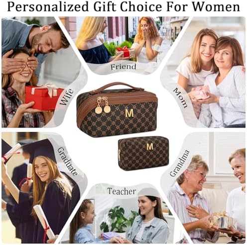 Initial Makeup Bag Personalized Gift for Women Teen Girls - Image 2
