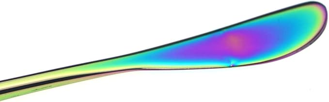 Gugrida 4-Piece Butter Knife 18/10 Stainless Steel Luxury Mirror Polished Rainbow Colorful Silverware Flatware Cutlery
