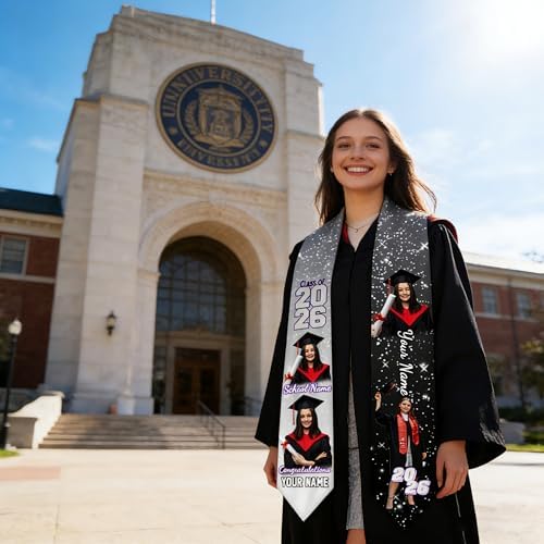 Custom Graduation Stole for Class of 2026 Personalized Unisex Graduation Sash Unique Gifts for Him Her - Image 5