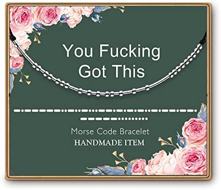 ASELFAD Morse Code Bracelets for Women, Funny Best Friend Birthday Gifts for Women Friendship Bracelets, Inspirational Jewelry, Teen Girl Gifts Trendy Stuff by ASELFAD