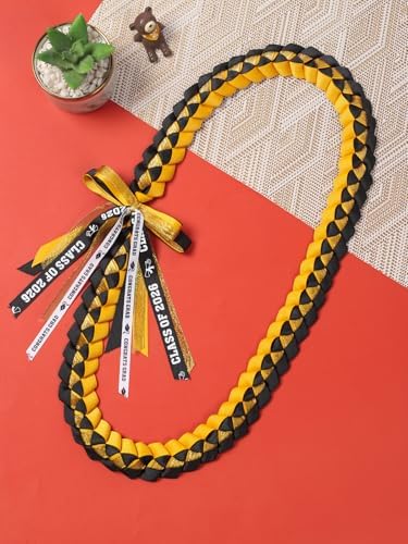 TFTAFAN Graduation Ribbon Lei Graduation Leis Necklace Class of 2026 Graduation Necklace Braided Necklace Graduation Gift Party Accessories for Women and Men - Image 5