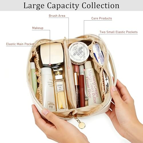 Initial Makeup Bag Personalized Gift for Women Teen Girls - Image 3