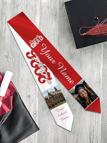 Personalized Graduation Stole Sash Custom Class of 2026 Congratulation Graduation Gifts with Photo - Image 7