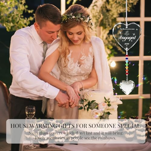 Hegelda Engagement Gifts for Couples Crystal Suncatcher Ornaments - Image 6