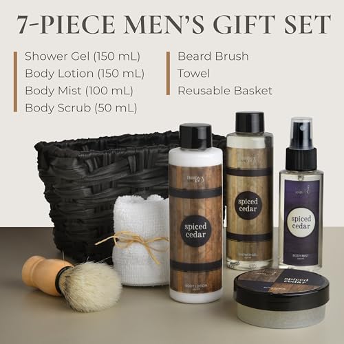 Freida & Joe Spiced Cedar Men's Spa Gift Basket- Self Care Gifts for Him - Image 5