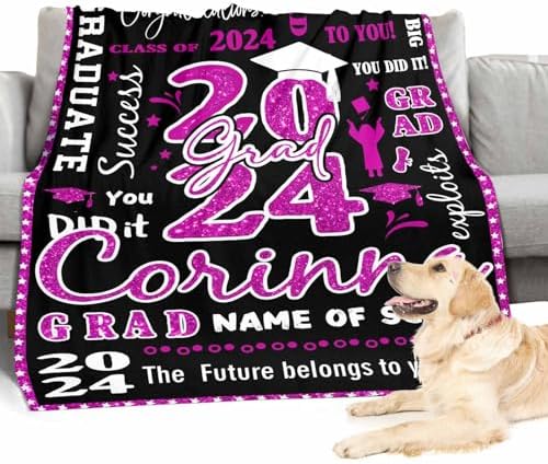 Personalized Blanket with Photo Graduation Gifts for Girls/Boys Graduation Gift College Personalized Senior Class of 2024 Blankets with Photo and Name Custom Blanket 50x60inch - Image 4