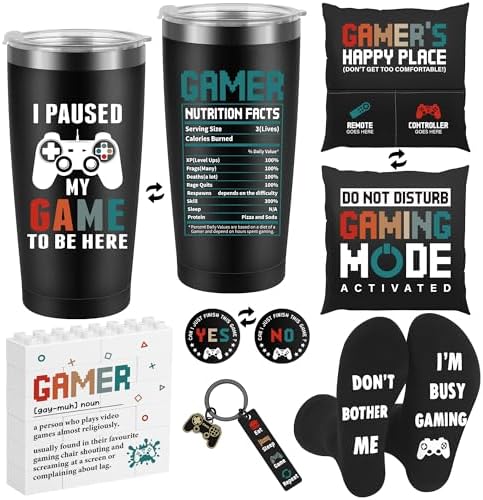Gamer Gifts for Men Boyfriend Dad Brother Birthday Day, 2026 Graduation Gift for Son, Gaming Accessories for Room, Gaming Stuff - Gamer Gift Set Box by BusyGamingLife