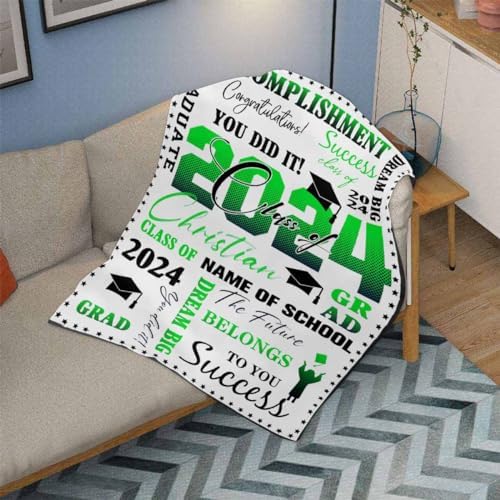 College Graduate Gifts for Her, Class of 2024 Blankets Costume Blanket with Pictures Graduation Gift Card Custom Blankets with Photos and Text Graduation Gift Card Box 80x60inch - Image 3