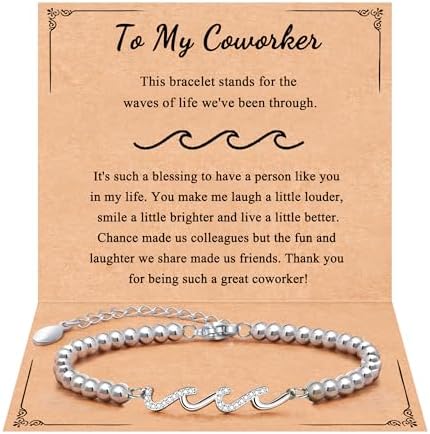 QWNHONEY Waves of Life Bracelet Inspirational Birthday Gifts for Bestie Sister 16th 18th 21st 30th 40th 50th 60th Birthday Gifts for Women by QWNHONEY